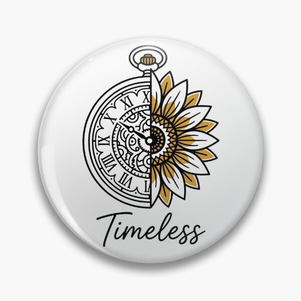 Item preview, Boho Art - Timeless Pocket Watch Sunflower Line Art designed and sold by Dzblack.