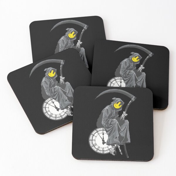 Item preview, Grim Reaper With Smiley Face Sitting On Big Clock Tower designed and sold by chitrarth.