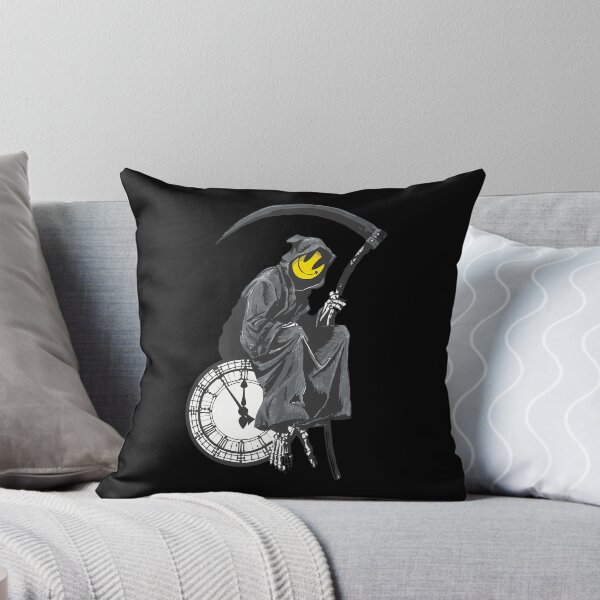 Item preview, Grim Reaper With Smiley Face Sitting On Big Clock Tower designed and sold by chitrarth.