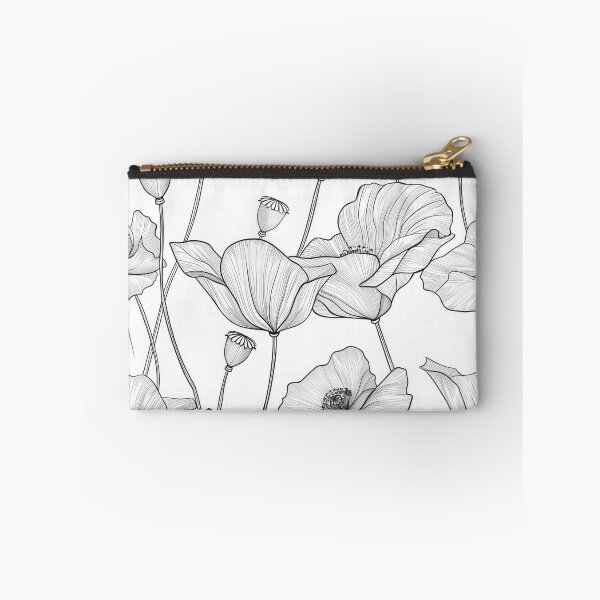 Artikelvorschau, Minimalist White Line Art Poppies entworfen und verkauft von BackTWO.