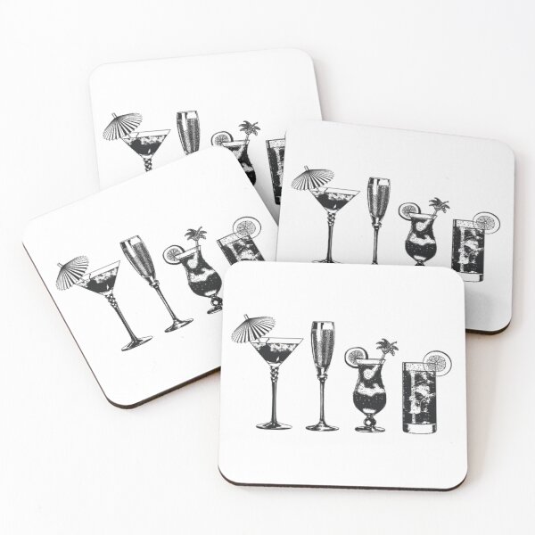 Item preview, Beach House Cocktails Black White designed and sold by ChristinasMess.