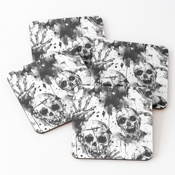 Item preview, Horror Skulls Watercolor Splatter designed and sold by BackTWO.