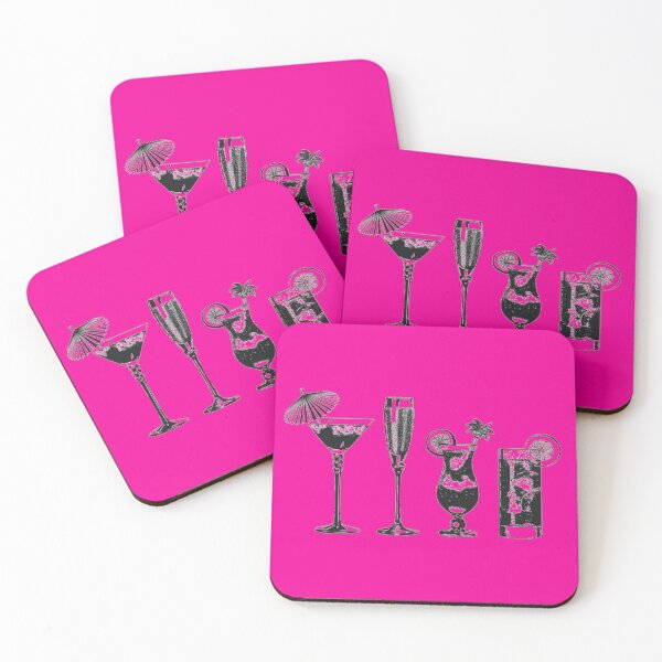 Item preview, Beach House Cocktails Black Pink designed and sold by ChristinasMess.