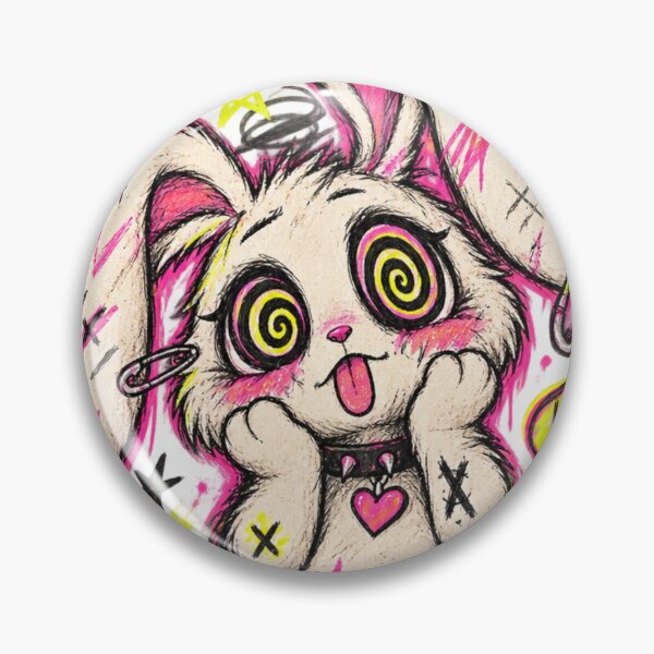 Item preview, Brain Off – Chaotic Y2K Plushie Bunny Design designed and sold by @SHINTOSARTSTORE.