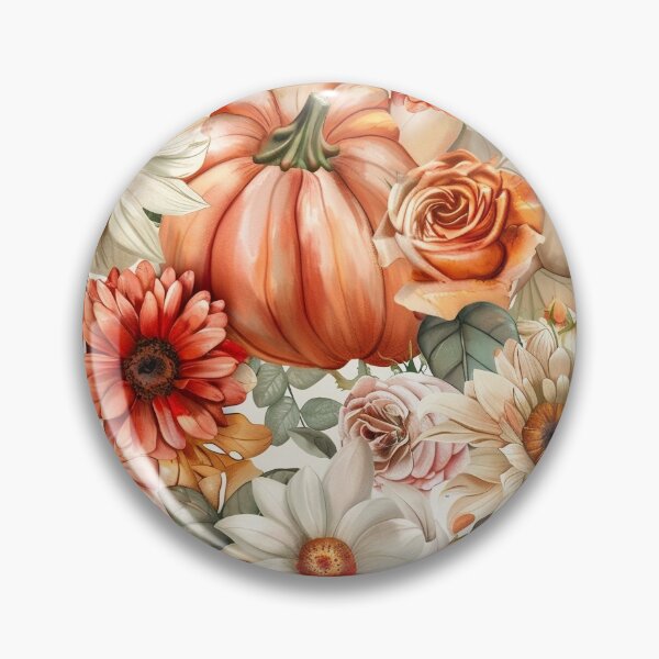 Item preview, Pumpkin & Floral Bouquet Autumn Pattern designed and sold by BackTWO.