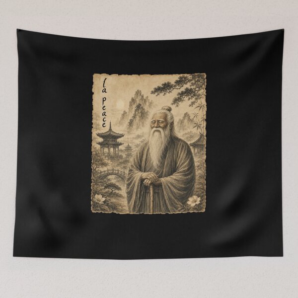 Item preview, Funny That's La Peace Ancient Chinese Vintage Meme Art designed and sold by elderberry.