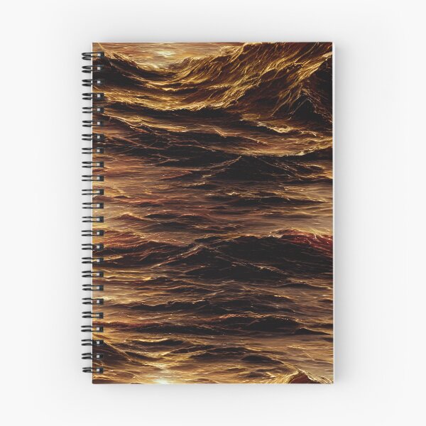 Item preview, Fiery Golden Ocean Waves Pattern designed and sold by BackTWO.