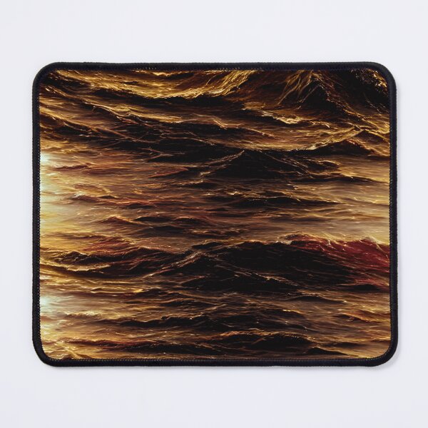 Item preview, Fiery Golden Ocean Waves Pattern designed and sold by BackTWO.