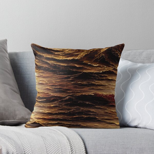 Artikelvorschau, Fiery Golden Ocean Waves Pattern entworfen und verkauft von BackTWO.