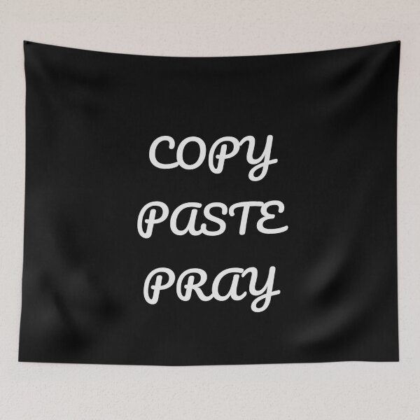 Item preview, Copy Paste Pray Funny Programmer Tee designed and sold by low battery meme design.