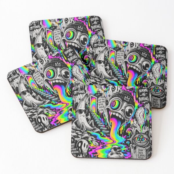 Item preview, Reality is Optional - Surreal Neon Graffiti Art designed and sold by Personiq Kaleido.
