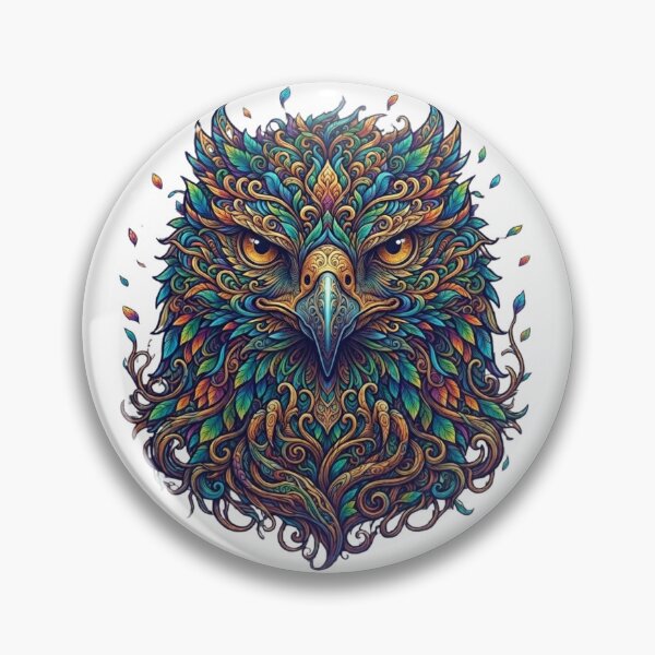 Item preview, Boho Floral Eagle Head Colorful Vector Art designed and sold by KTD28_SHOP.
