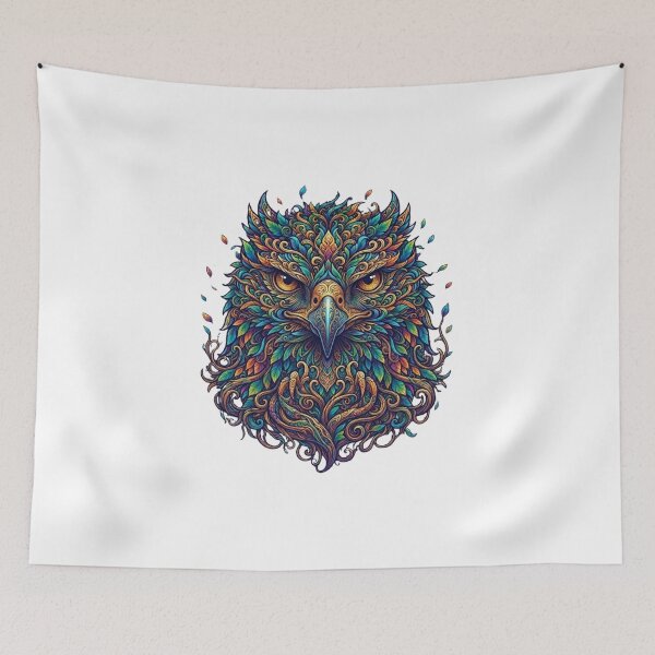 Item preview, Boho Floral Eagle Head Colorful Vector Art designed and sold by KTD28_SHOP.