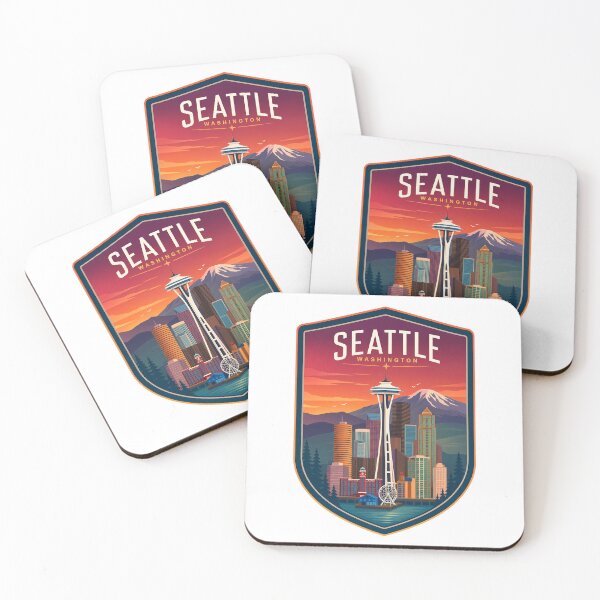 Item preview,  Seattle Washington State Travel Cityscape designed and sold by FrontierCosmic.