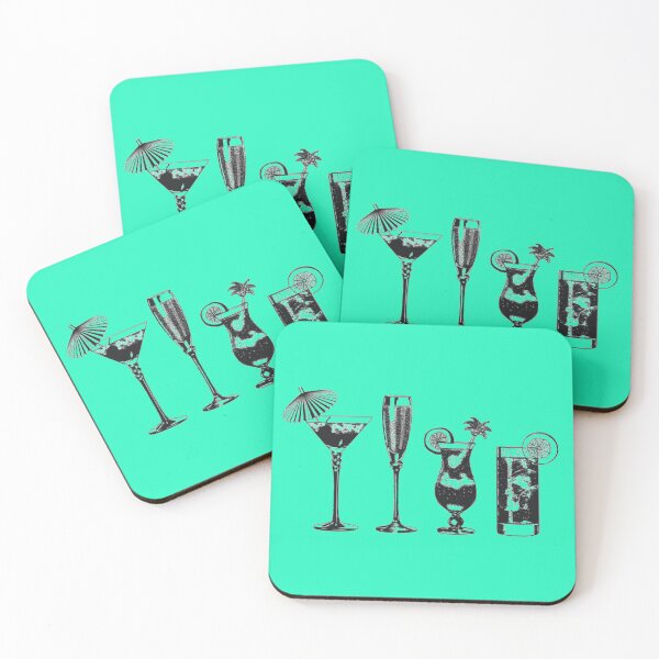 Item preview, Beach House Cocktails Black Green designed and sold by ChristinasMess.