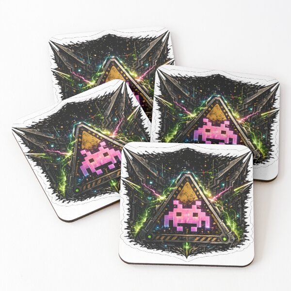 Item preview, Retro Arcade Space Invader Pixel Cyber Art designed and sold by RiteshCenter .