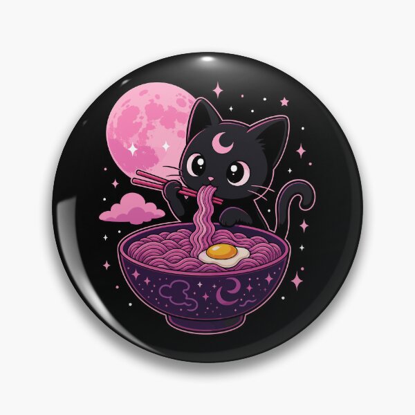 Item preview, Funny Cat Eating Ramen Aesthetic Japanese Art designed and sold by DuDuChben.