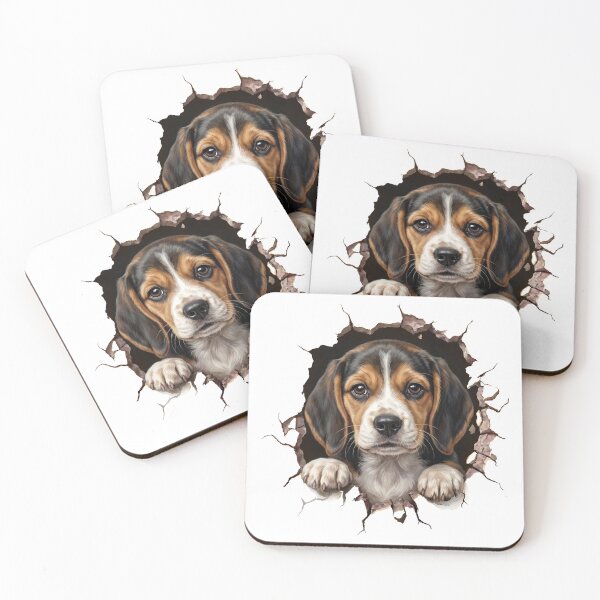 Item preview, Cute Beagle Breaking Through Wall designed and sold by StackedPixels.