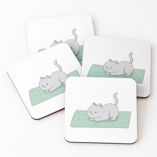 Item preview, Cozy Yoga Cat Funny Lazy Mat Stretching Graphic designed and sold by bouncycatart.