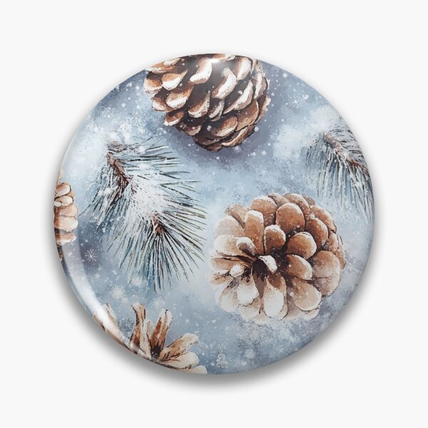 Item preview, Rustic Pinecones in Snow Pattern designed and sold by BackTWO.