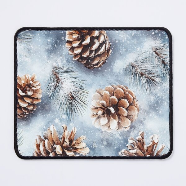 Item preview, Rustic Pinecones in Snow Pattern designed and sold by BackTWO.