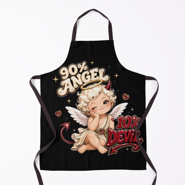 Item preview, 90% Angel 10% Devil Cute Cherub Y2K Angel Devil Graphic designed and sold by MuseAI.
