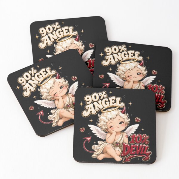 Item preview, 90% Angel 10% Devil Cute Cherub Y2K Angel Devil Graphic designed and sold by MuseAI.