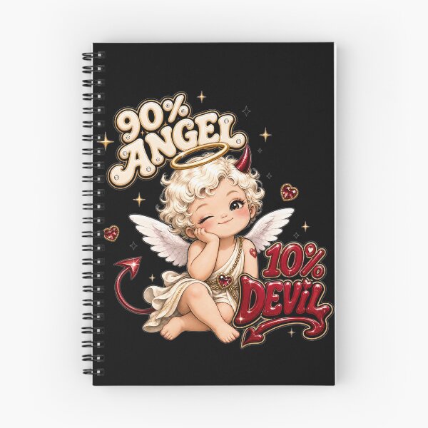 Item preview, 90% Angel 10% Devil Cute Cherub Y2K Angel Devil Graphic designed and sold by MuseAI.