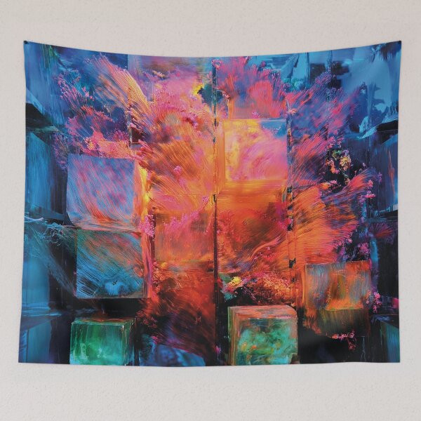 Item preview, Abstract work in blue with orange explosion designed and sold by Photopat.