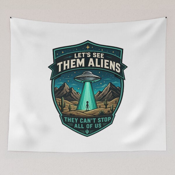 Item preview, Storm Area 51 Let's See Them Aliens designed and sold by FrontierCosmic.