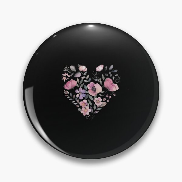 Item preview, Floral Heart Bouquet Pink Flowers Romantic Botanical  designed and sold by roartusa.