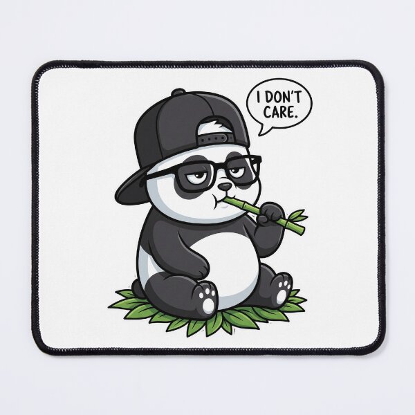 Item preview, I Don't Care Attitude Panda designed and sold by WearTheVibe Store.