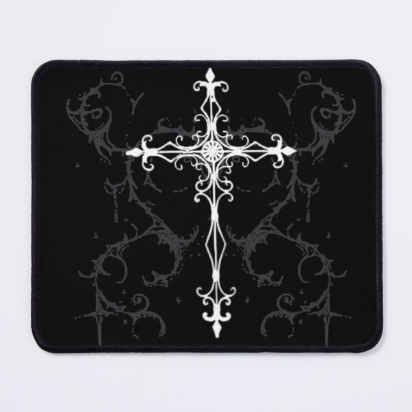 Item preview, Gothic Filigree Cross - Cyber Sigilism & Whimsigoth Dark Art designed and sold by BrontesWhimsyStore.