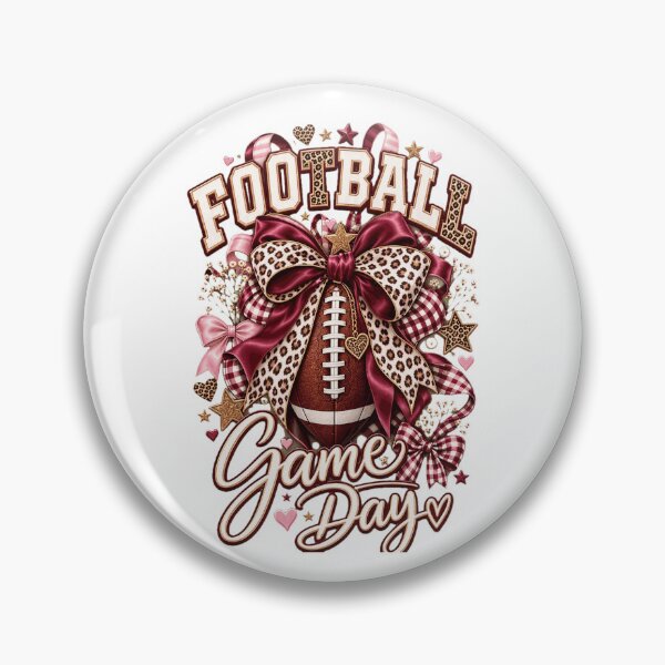 Item preview, Football Game Day Bow Leopard Print designed and sold by BennMataka.