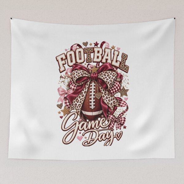 Item preview, Football Game Day Bow Leopard Print designed and sold by BennMataka.