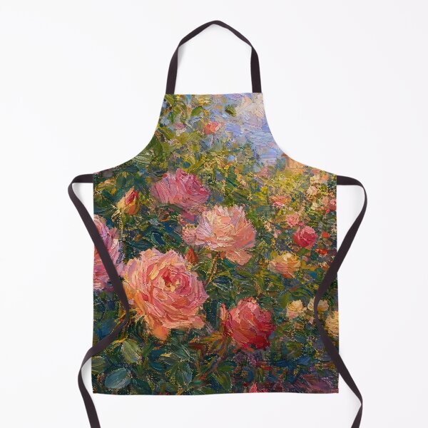 Item preview, Blooming Roses Impressionist Garden Painting designed and sold by ArtAmbience.