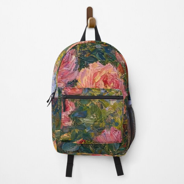 Item preview, Blooming Roses Impressionist Garden Painting designed and sold by ArtAmbience.