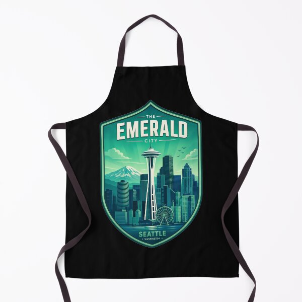 Item preview, The Emerald City Seattle Washington Cityscape designed and sold by FrontierCosmic.