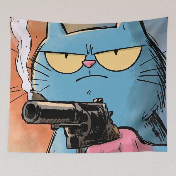 Item preview, Blue Cat’s Last Stand designed and sold by Venon28.
