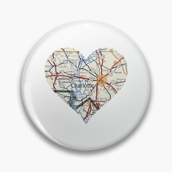 Item preview, Love Charlotte Nc Vintage Map designed and sold by donte-wing.