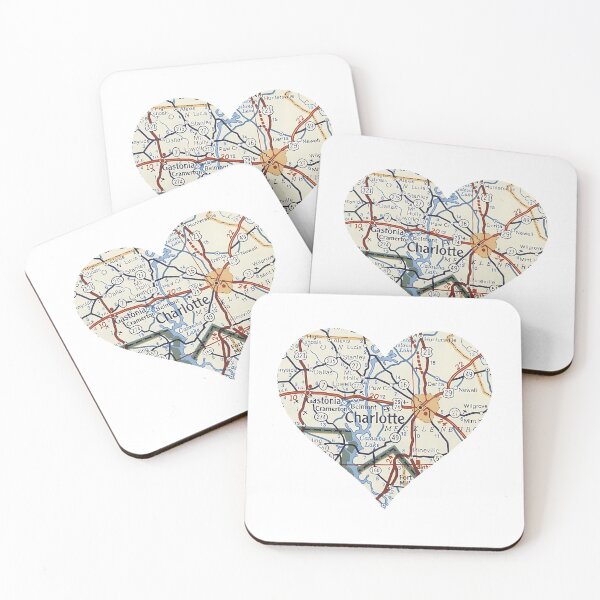 Item preview, Love Charlotte Nc Vintage Map designed and sold by donte-wing.