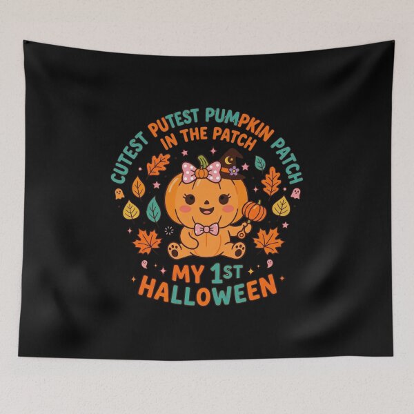 Item preview, Cutest Pumpkin In The Patch My First Halloween Cute Baby Girl Milestone designed and sold by KreatoLab.