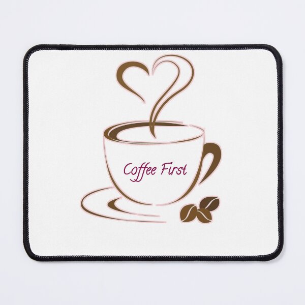 Item preview, But First, Coffee | Cozy Coffee Heart Graphic designed and sold by Sakshipaintings.