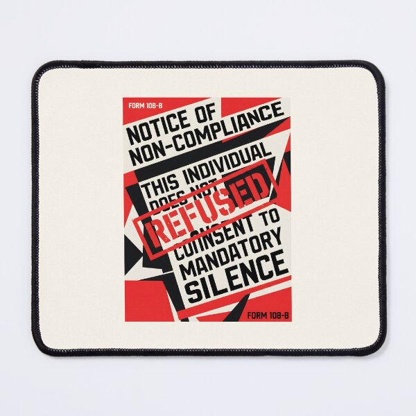 Item preview, Mandatory Silence - Propaganda Typography Poster Art designed and sold by SplashTastic.