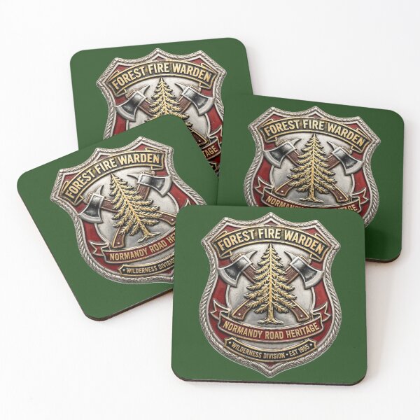 Item preview, Vintage Forest Fire Warden Badge designed and sold by Normandy Road Heritage™ - Vintage Garage Art.