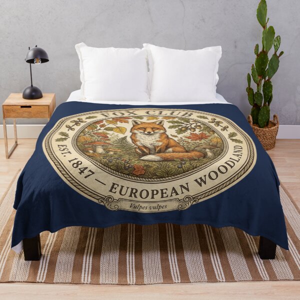 Item preview, Fox Club Vintage Badge European Woodland Art designed and sold by CalmCapy Co.