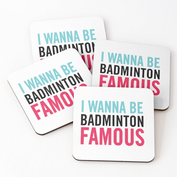 Item preview, I Wanna Be Badminton Famous – Funny Badminton Player Quote designed and sold by artworkathome.