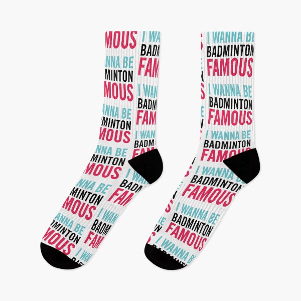 Item preview, I Wanna Be Badminton Famous – Funny Badminton Player Quote designed and sold by artworkathome.