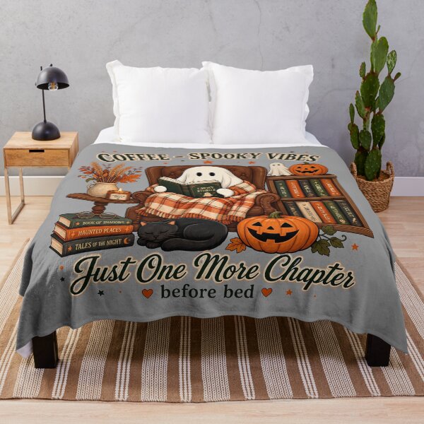 Item preview, Just One More Chapter Cozy Ghost | Autumn Reading Design designed and sold by MOCH- ART.