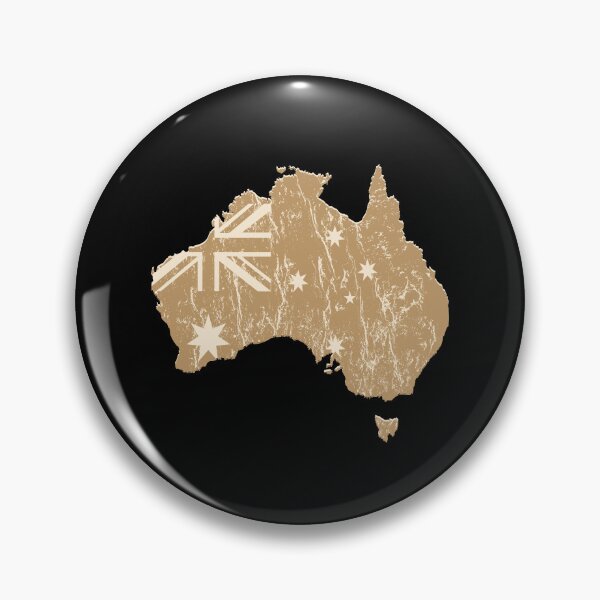 Artikelvorschau, Vintage Australia Flag Map Silhouette entworfen und verkauft von chaaval.